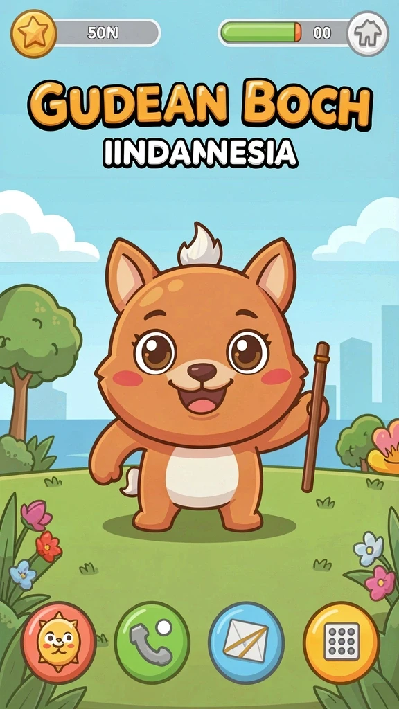 Gambar level penuh warna dengan rintangan menarik.