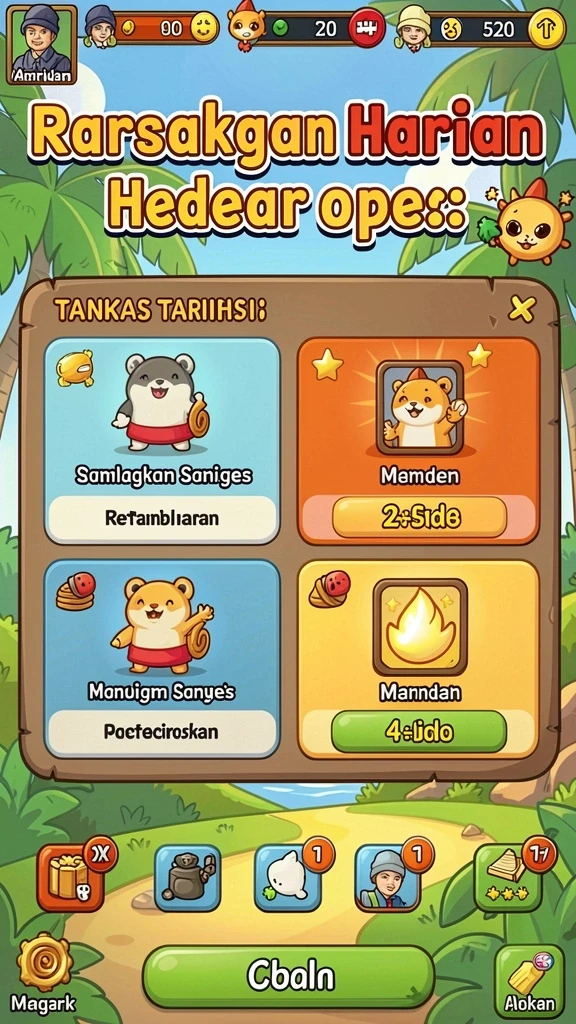 Tampilan utama aplikasi dengan navigasi intuitif.