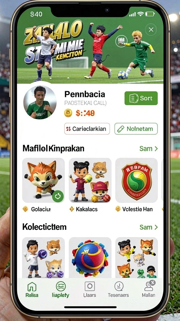 Screenshot menunjukkan antarmuka permainan yang cerah dan menarik.