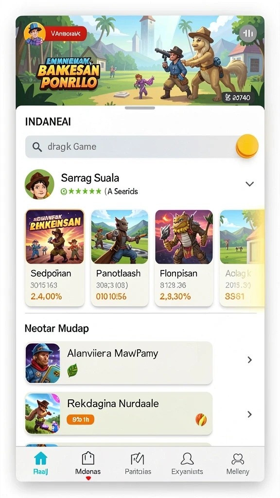 Tampilan utama aplikasi dengan menu navigasi yang jelas.