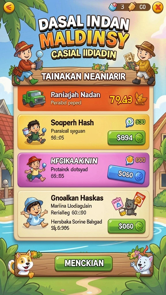 Karakter yang unik dan beragam untuk dipilih.