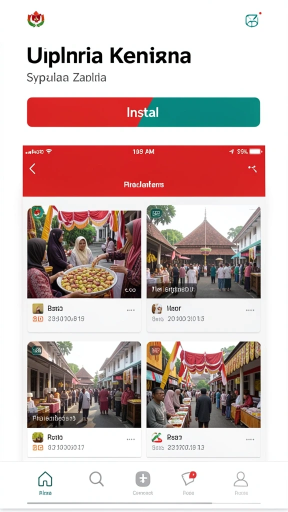 Tampilan awal aplikasi FIONA77 yang menarik.