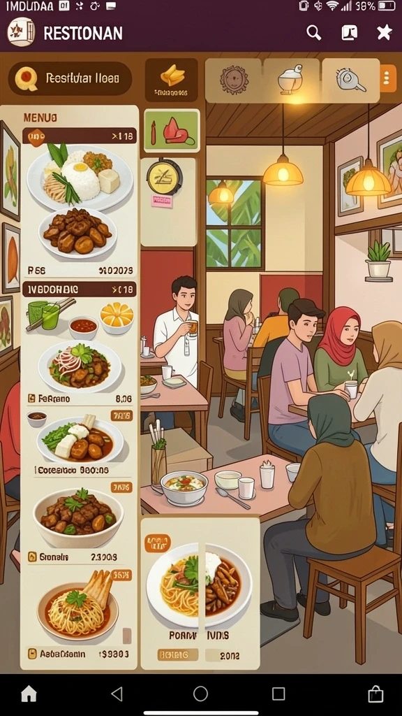 Tampilan antarmuka yang user-friendly.