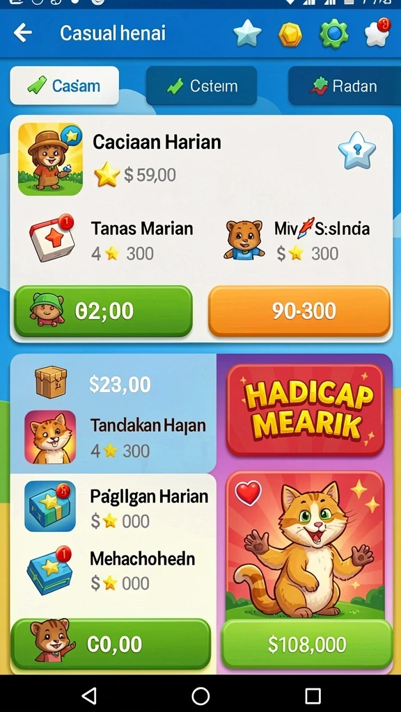 Tampilan awal yang menarik dan penuh warna.