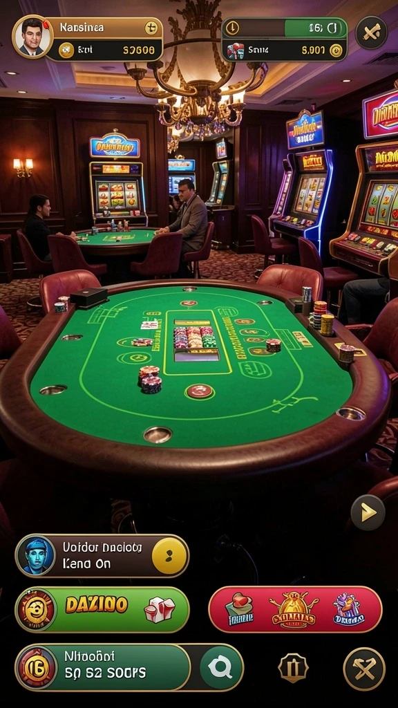 Screenshot aplikasi KEREN77 menampilkan karakter utama dengan efek visual yang menarik.