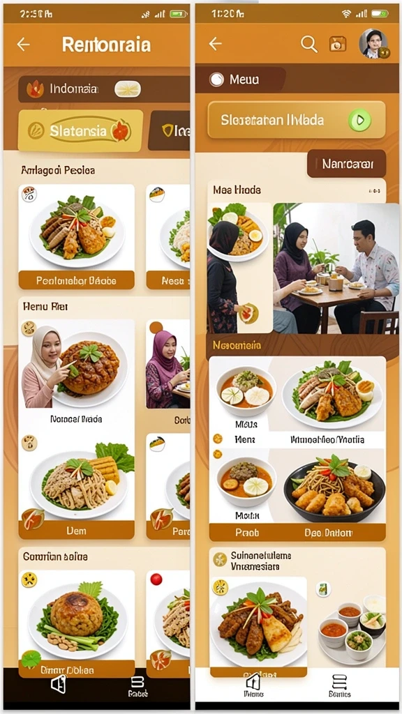 Tampilan karakter dengan desain yang unik dan kreatif.