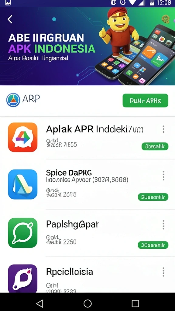 Tampilan menu utama NV77 yang menarik.