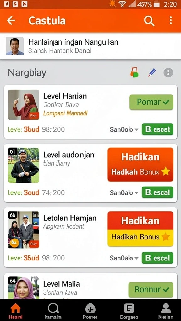 Karakter unik dengan kemampuan berbeda.
