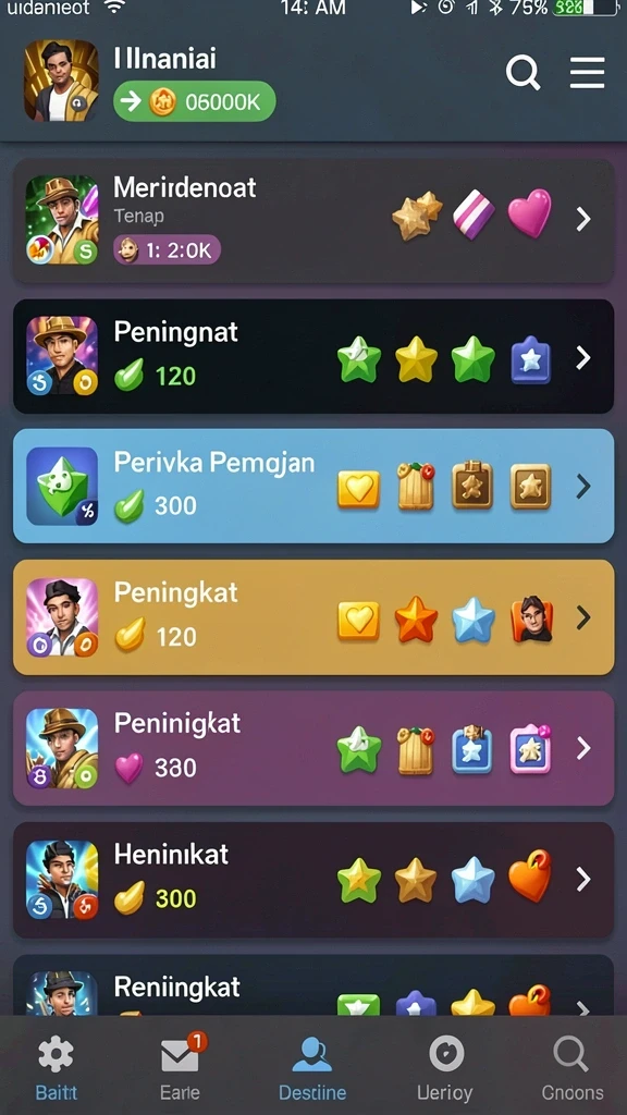 Tampilan antarmuka yang interaktif dan menarik.